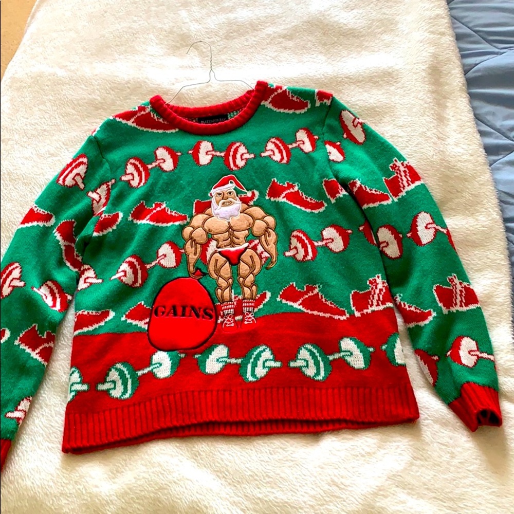 Ugly sweater strong Santa